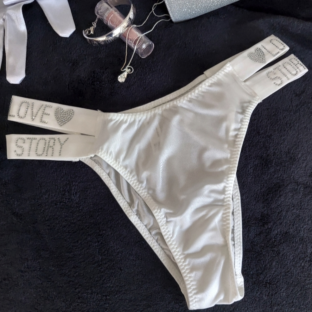 New Sexy Panties. White Panties. Silk Panties. Panties Semi Covered Back.